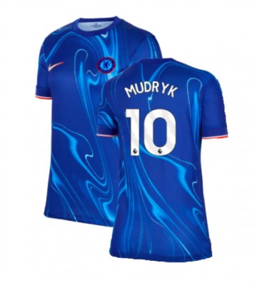 Chelsea Mykhailo Mudryk #10 Primera Equipación Mujer 2024-25 Manga Corta